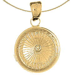 Roulette-Anhänger aus 10 Karat, 14 Karat oder 18 Karat Gold