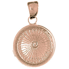10K, 14K or 18K Gold Roulette Pendant
