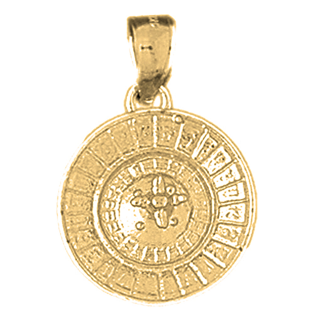 10K, 14K or 18K Gold Roulette Pendant