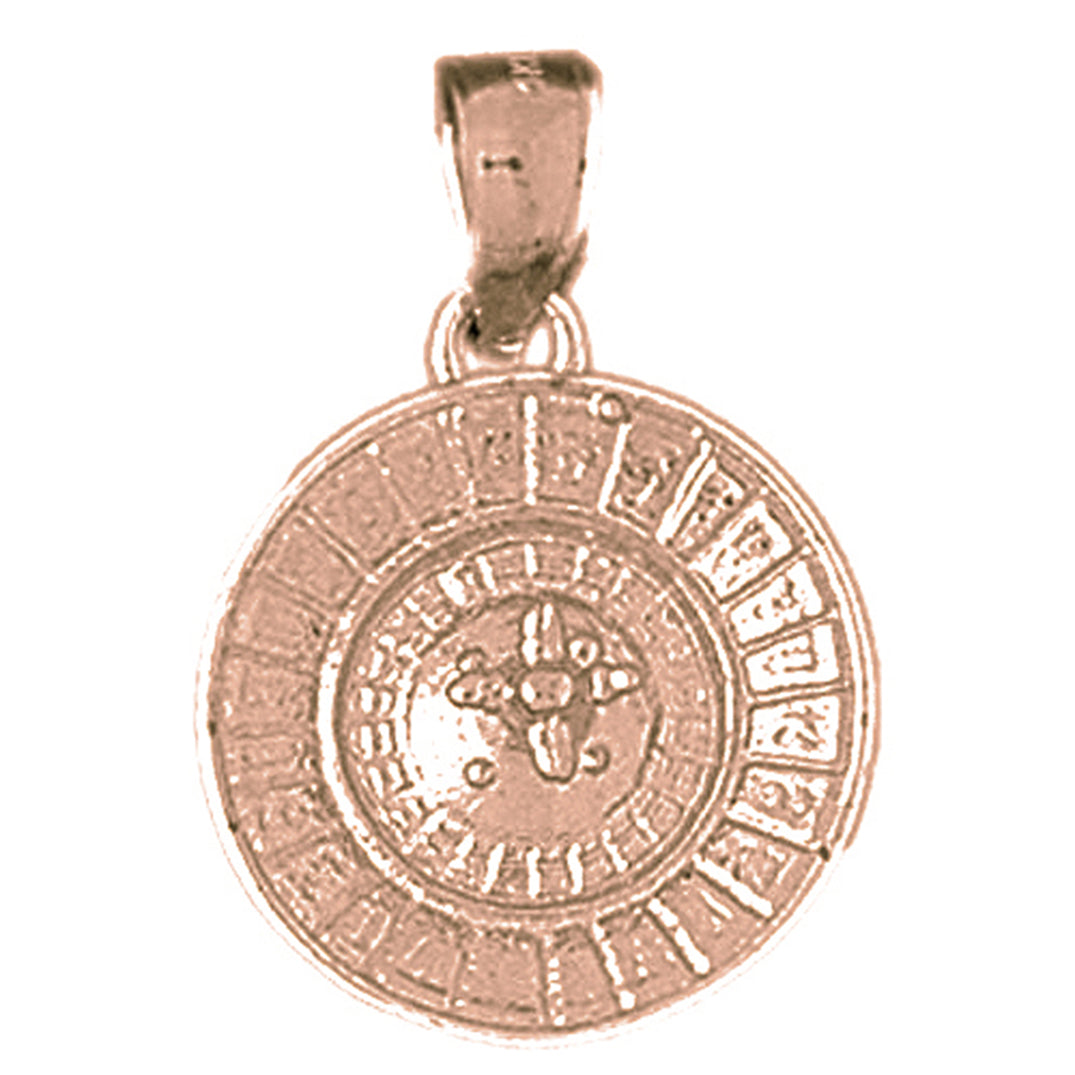 10K, 14K or 18K Gold Roulette Pendant