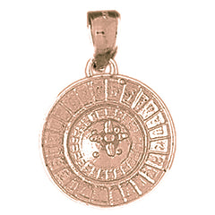 10K, 14K or 18K Gold Roulette Pendant