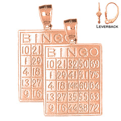 14K or 18K Gold Bingo Earrings