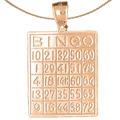 Bingo-Anhänger aus 10 Karat, 14 Karat oder 18 Karat Gold