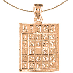 14K oder 18K Gold Bingo Anhänger