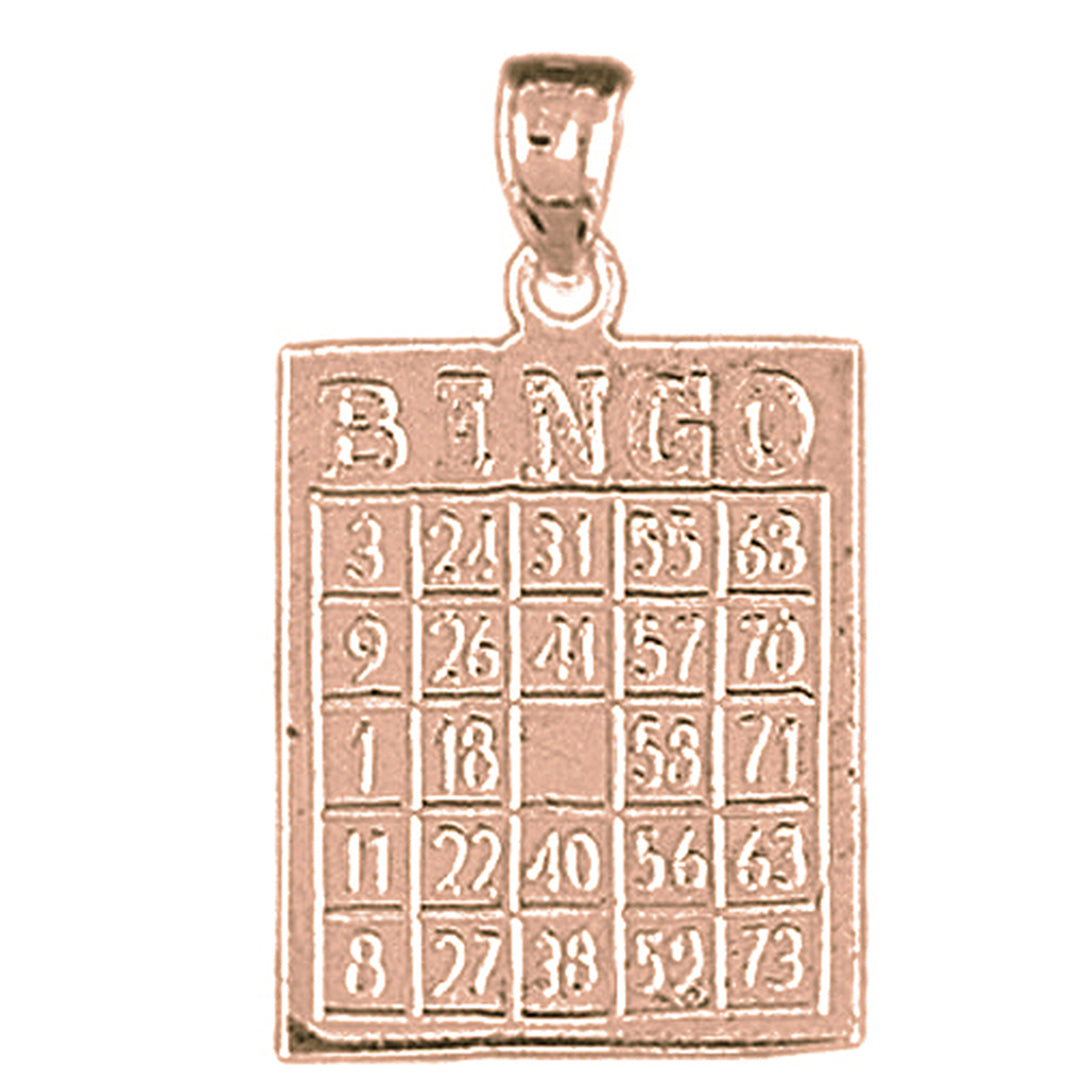 14K or 18K Gold Bingo Pendant