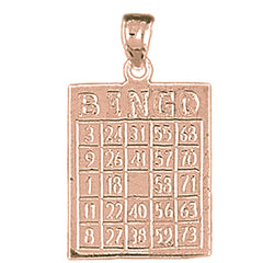 14K or 18K Gold Bingo Pendant