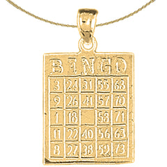 14K oder 18K Gold Bingo Anhänger