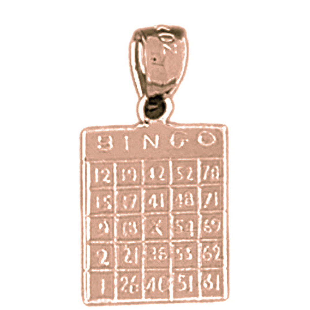 14K or 18K Gold Bingo Pendant