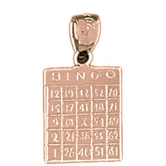 14K or 18K Gold Bingo Pendant
