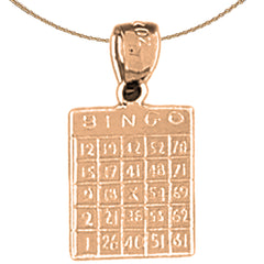 14K oder 18K Gold Bingo Anhänger