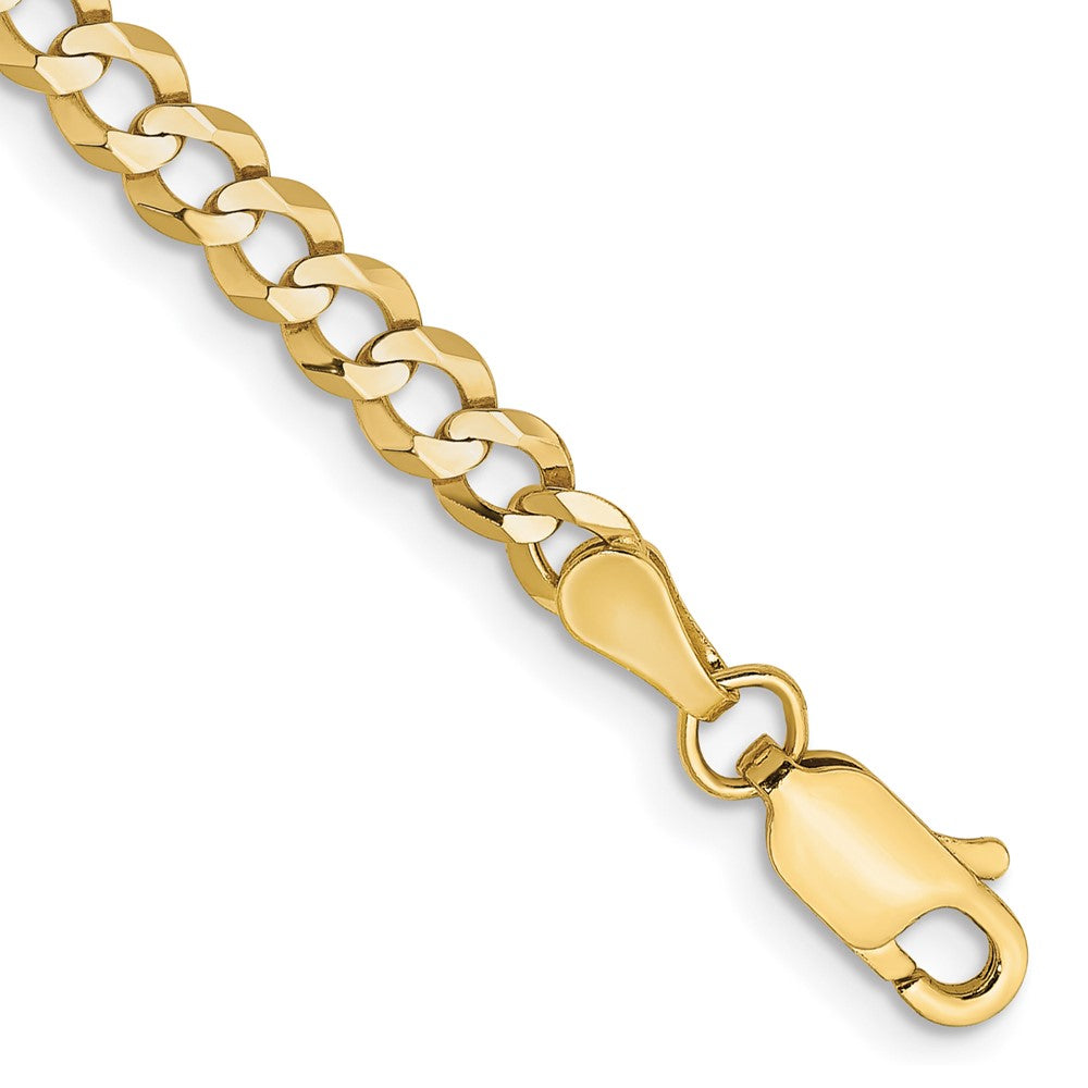 10K Yellow Gold 3.7mm Lightweight Flat Cuban Chain