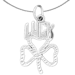 14K oder 18K Gold Kleeblatt, Kleeblatt Anhänger