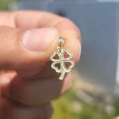 14K or 18K Gold Shamrock, Clover Pendant