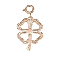 14K or 18K Gold Shamrock, Clover Pendant