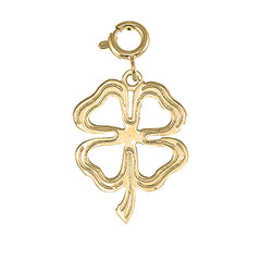 14K or 18K Gold Shamrock, Clover Pendant