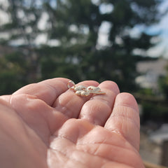 Colgante de trébol y trébol de oro de 10K, 14K o 18K