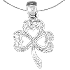 14K or 18K Gold Shamrock, Clover Pendant
