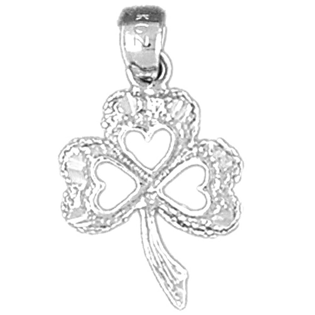 14K or 18K Gold Shamrock, Clover Pendant
