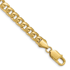 10K Yellow Gold 6.25mm Solid Miami Cuban Chain