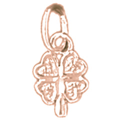 14K or 18K Gold Shamrock, Clover Pendant