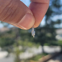 Trébol de oro de 14K o 18K, colgante de trébol