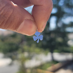 Trébol de oro de 14K o 18K, colgante de trébol