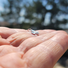 Trébol de oro de 14K o 18K, colgante de trébol