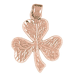14K or 18K Gold Shamrock, Clover Pendant