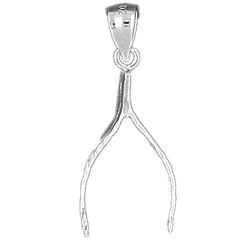 14K or 18K Gold Wish Bone Pendant