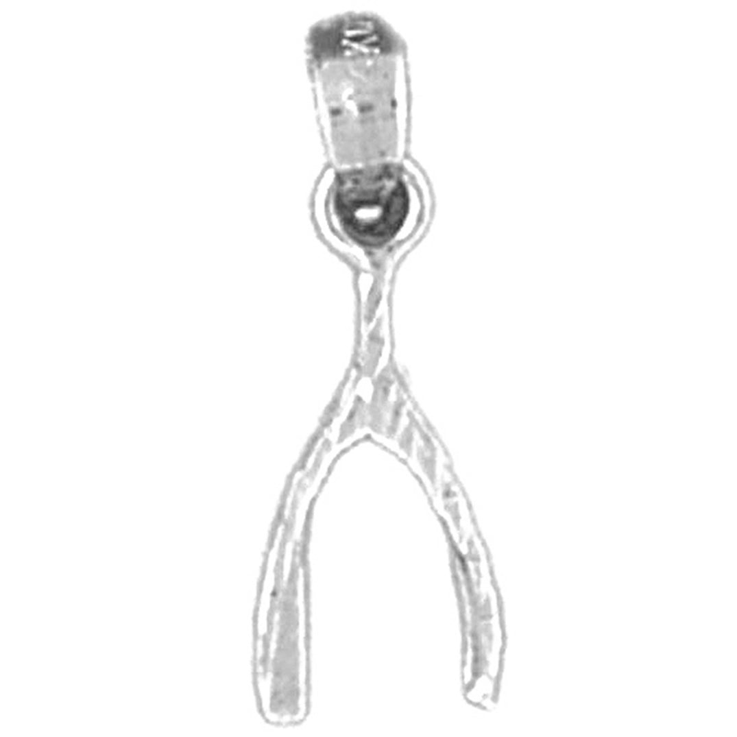 14K or 18K Gold Wish Bone Pendant