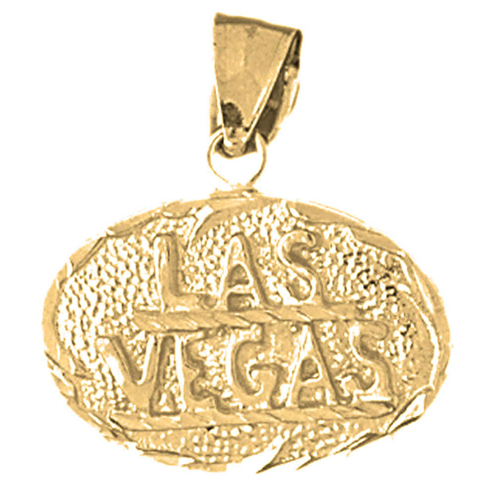 10K, 14K or 18K Gold Las Vegas Pendant