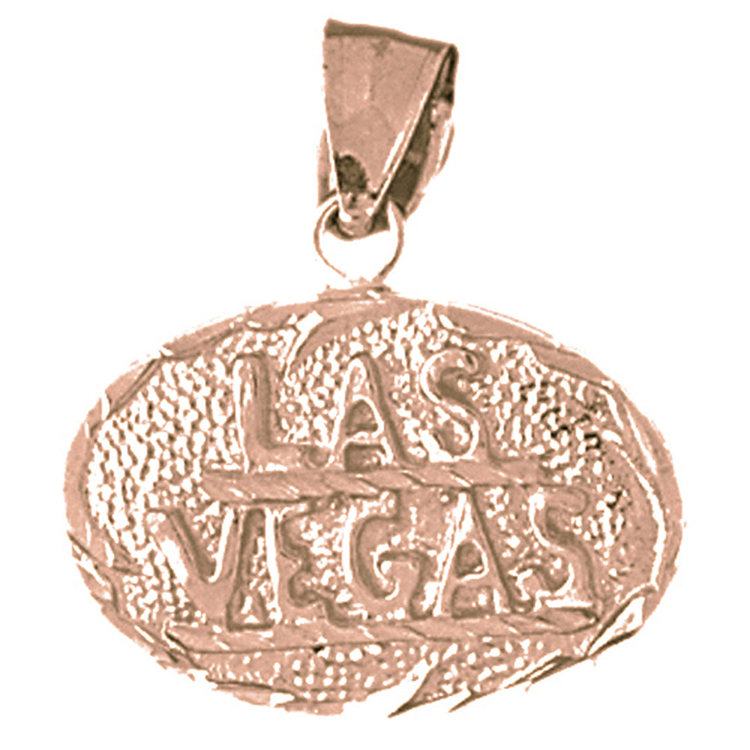 10K, 14K or 18K Gold Las Vegas Pendant