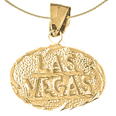 10K, 14K or 18K Gold Las Vegas Pendant