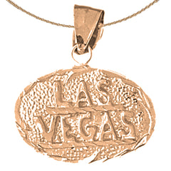 10K, 14K or 18K Gold Las Vegas Pendant