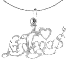 Anhänger „I Love Las Vegas“ aus 14-karätigem oder 18-karätigem Gold