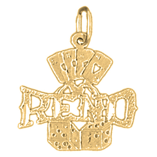 14K or 18K Gold Reno Pendant