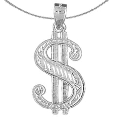 14K oder 18K Gold Dollarzeichen Anhänger