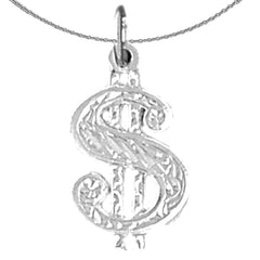 14K oder 18K Gold Dollarzeichen Anhänger