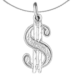 14K oder 18K Gold Dollarzeichen Anhänger