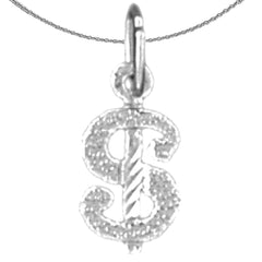 14K oder 18K Gold Dollarzeichen Anhänger