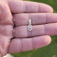 14K or 18K Gold Dollar Sign Pendant