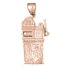 10K, 14K or 18K Gold Slot Machine Pendant