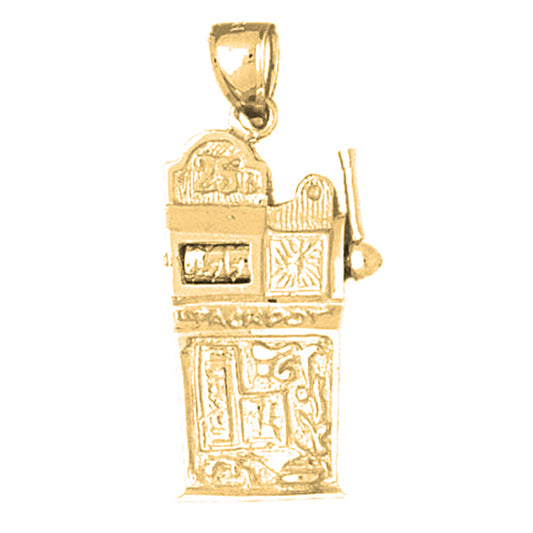 10K, 14K or 18K Gold Slot Machine Pendant