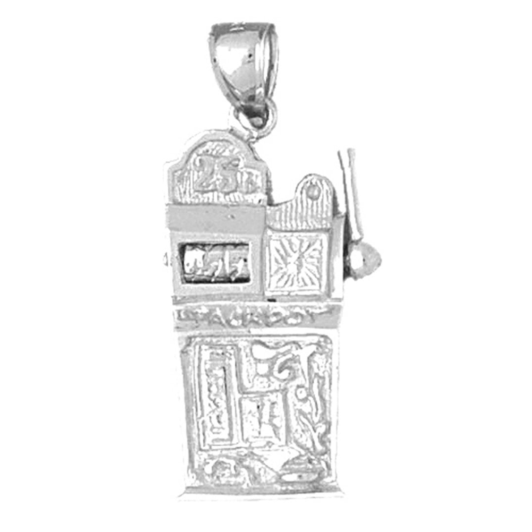 10K, 14K or 18K Gold Slot Machine Pendant