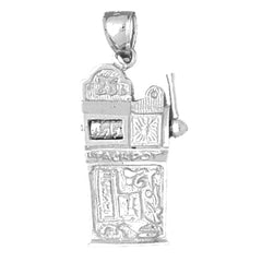10K, 14K or 18K Gold Slot Machine Pendant