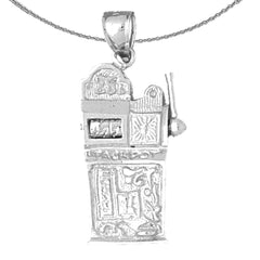 10K, 14K or 18K Gold Slot Machine Pendant