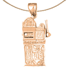 10K, 14K or 18K Gold Slot Machine Pendant