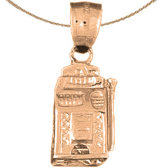 10K, 14K or 18K Gold Slot Machine Pendant