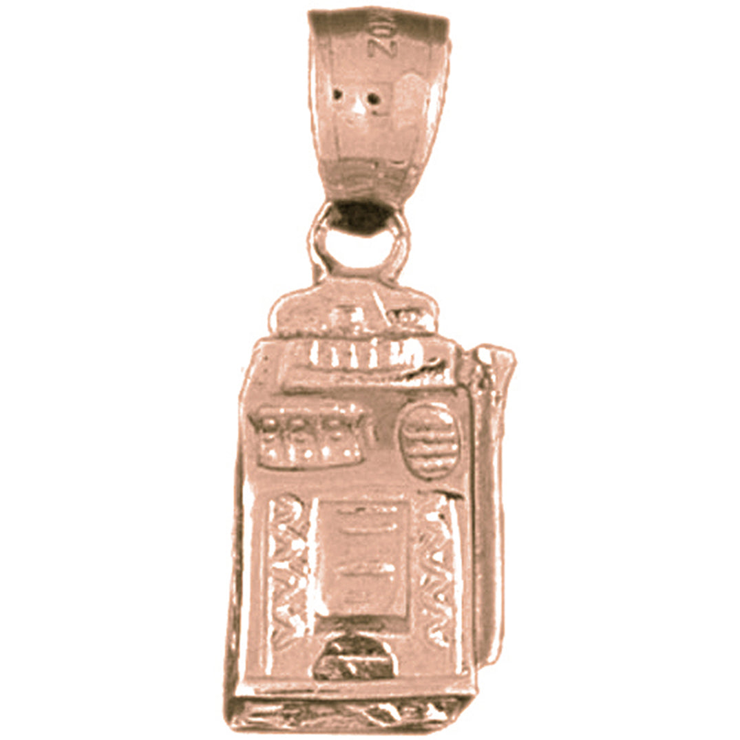 10K, 14K or 18K Gold Slot Machine Pendant