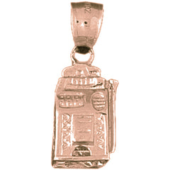 10K, 14K or 18K Gold Slot Machine Pendant